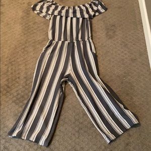 A girls off the shoulder romper